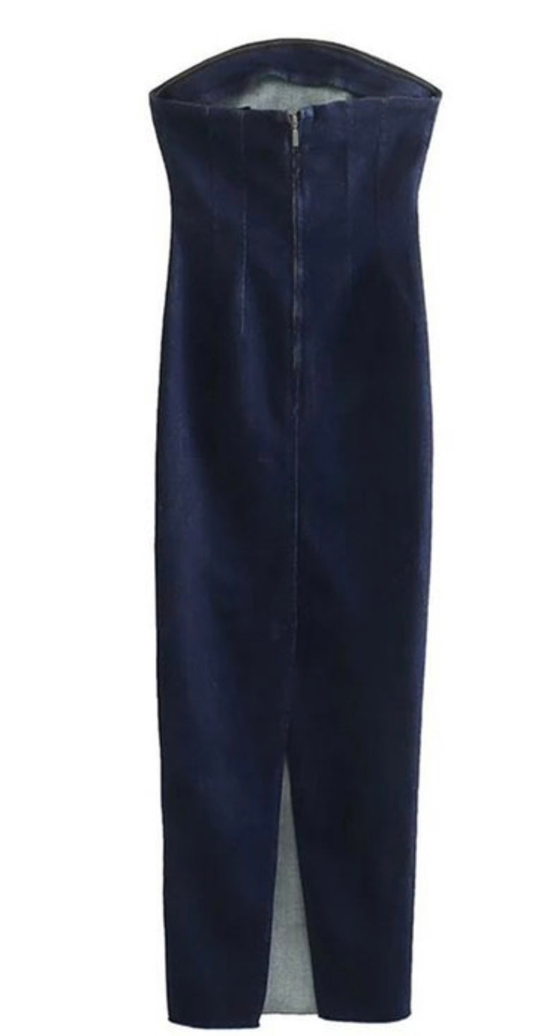 Scarlet denim tube