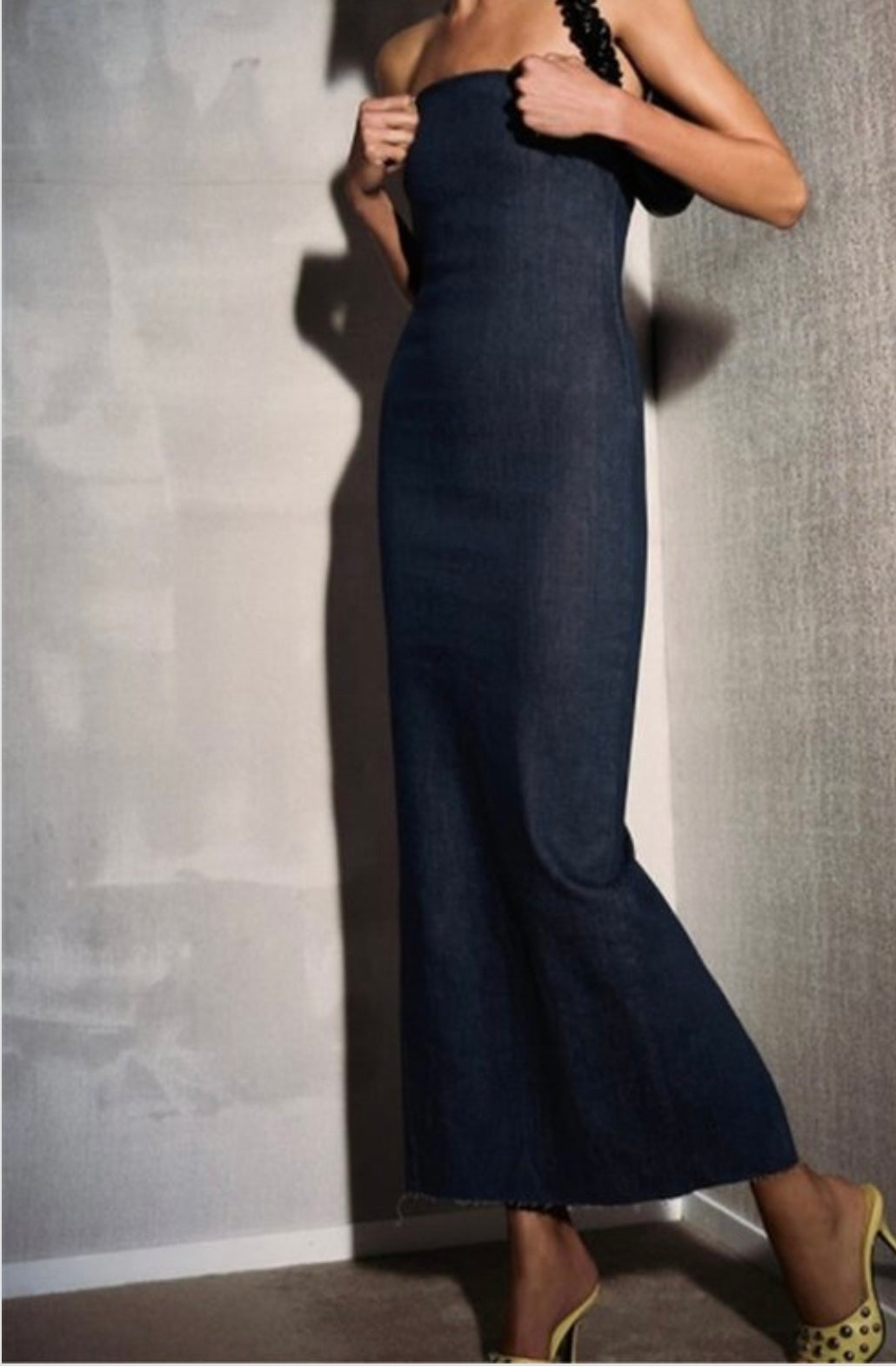 Scarlet denim tube