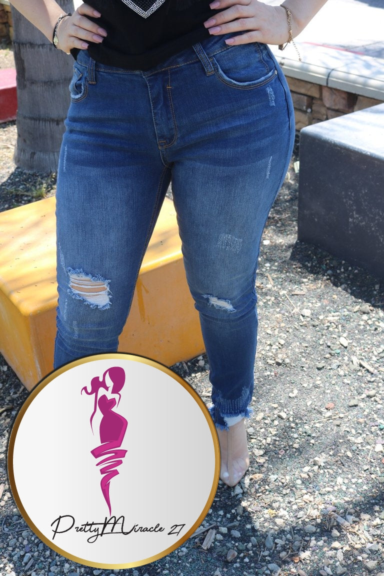 Distress jeans